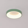 Modern Matte Black Metal Flush Mount Ceiling Light | Tri-Colour LED Fixture for Living Room Bedroom Hallway 0