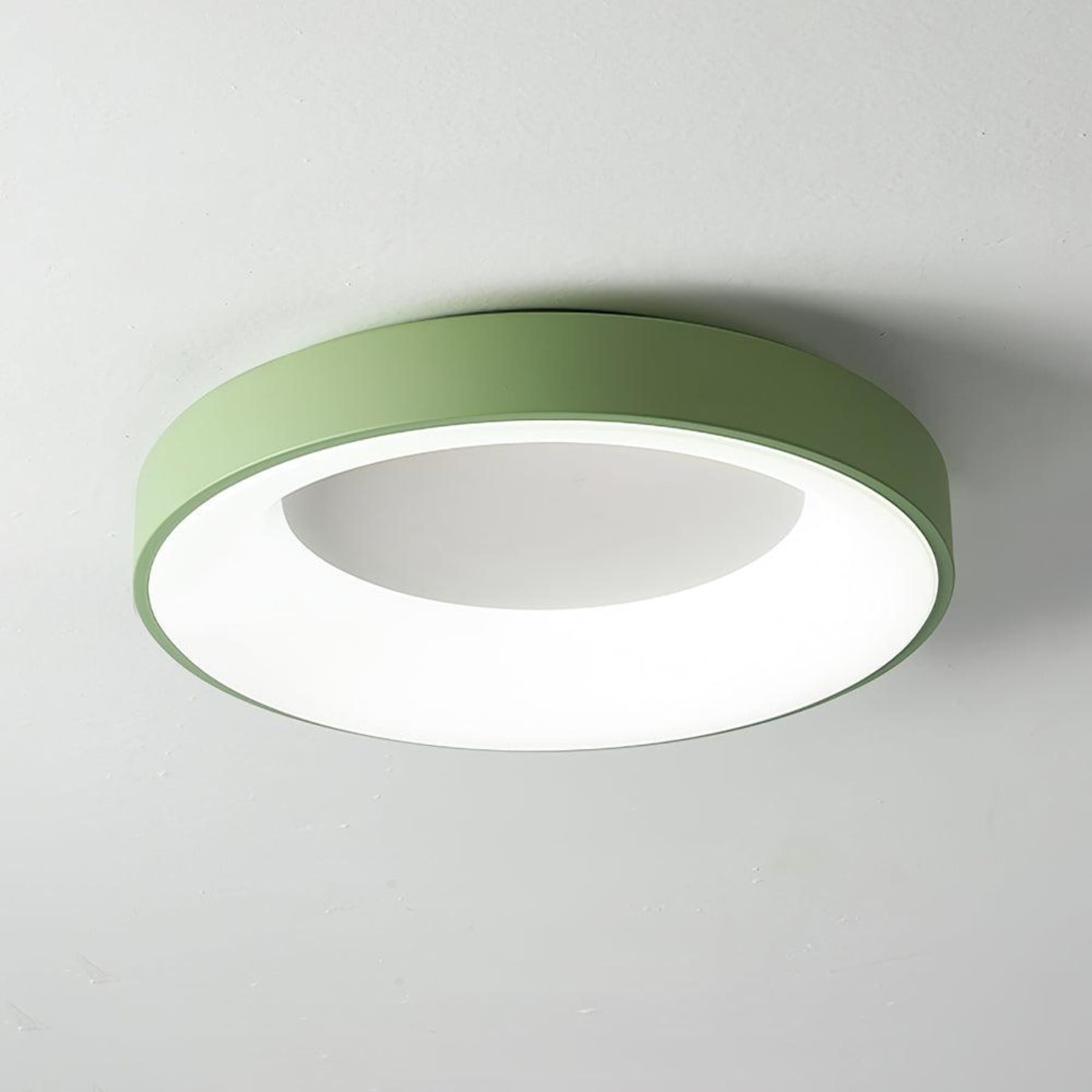 Modern Matte Black Metal Flush Mount Ceiling Light | Tri-Colour LED Fixture for Living Room Bedroom Hallway 8