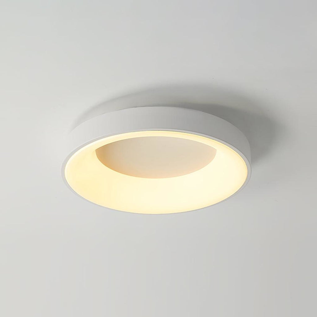 Modern Matte Black Metal Flush Mount Ceiling Light | Tri-Colour LED Fixture for Living Room Bedroom Hallway 9