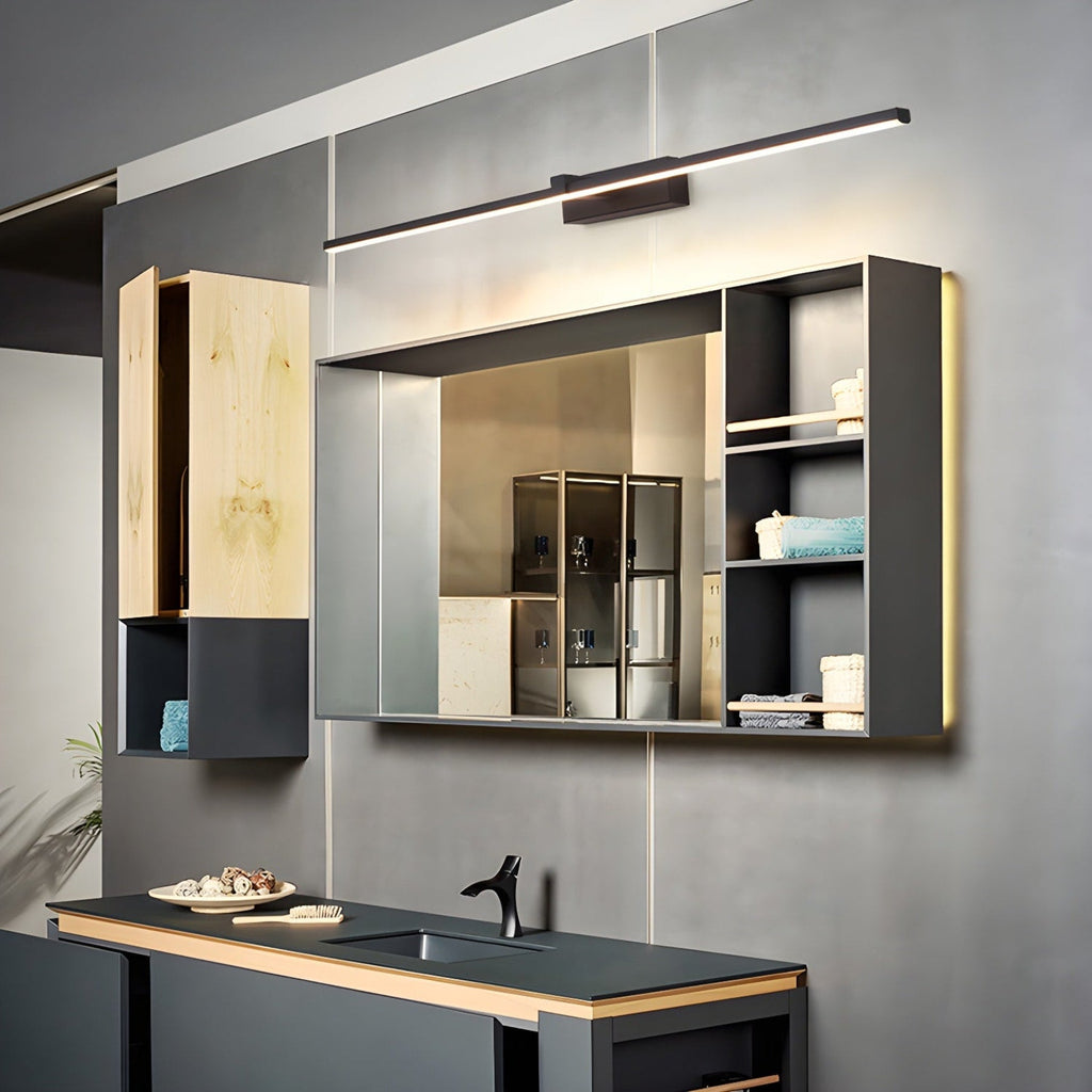 Modern Matte Iron Linear Wall Sconce | Integrated LED with Tri-Colour Light for Hallway 2