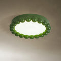 Modern Matte Resin Flush Mount Ceiling Light | Round Acrylic Diffuser for Living Room 0