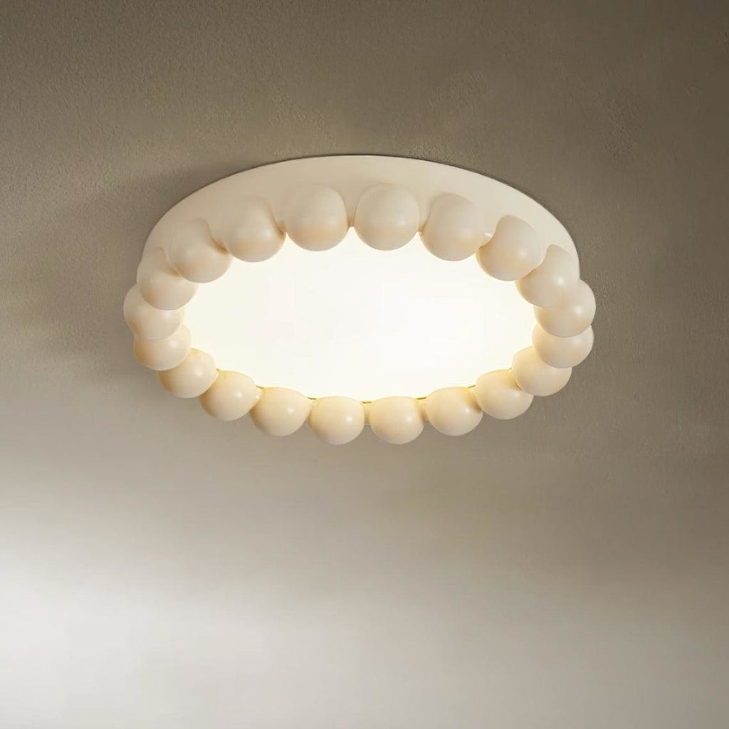 Modern Matte Resin Flush Mount Ceiling Light | Round Acrylic Diffuser for Living Room 10