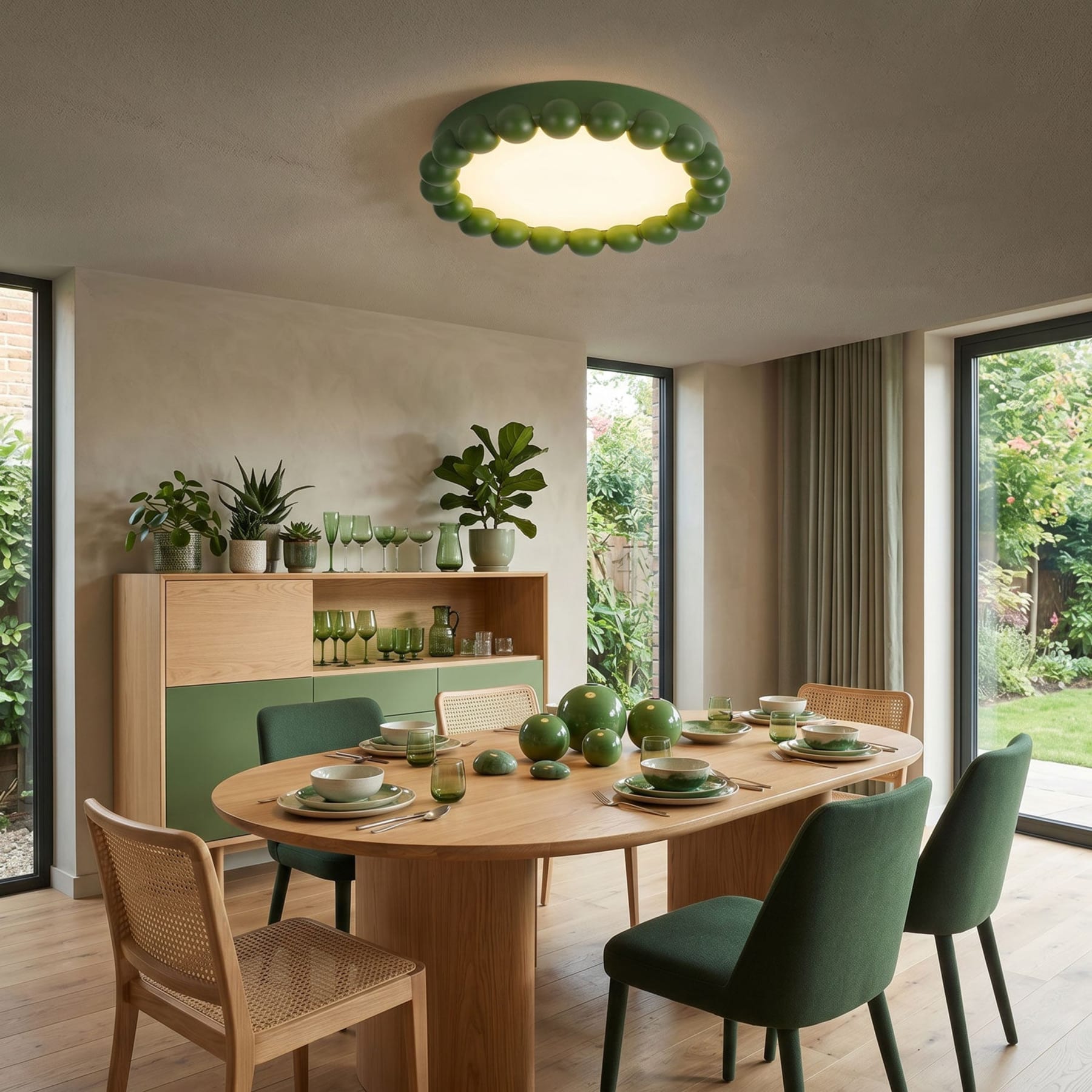Modern Matte Resin Flush Mount Ceiling Light | Round Acrylic Diffuser for Living Room 5