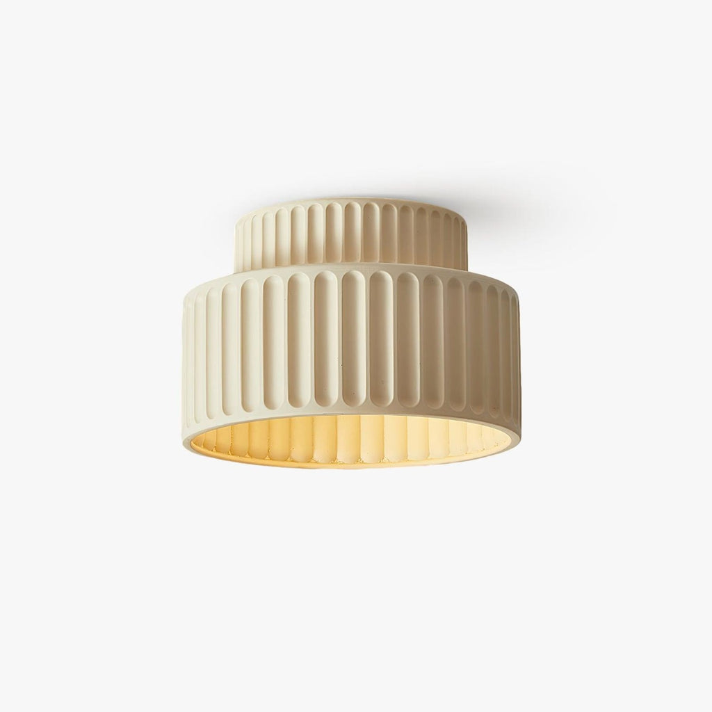 Modern Matte Resin Semi-Flush Ceiling Light | Three Colour Modes for Living Room Bedroom 1