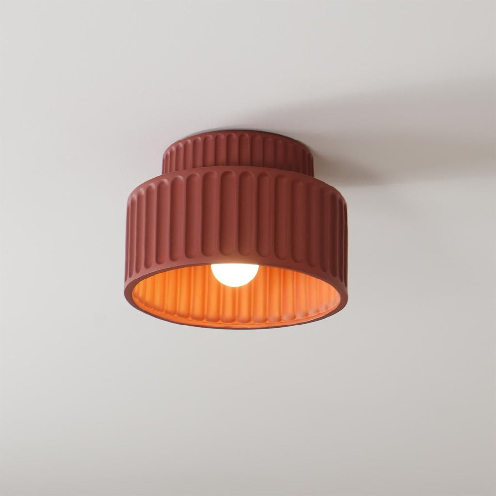 Modern Matte Resin Semi-Flush Ceiling Light | Three Colour Modes for Living Room Bedroom 11