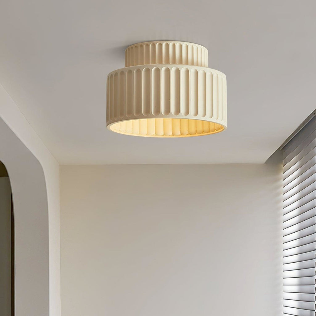 Modern Matte Resin Semi-Flush Ceiling Light | Three Colour Modes for Living Room Bedroom 2