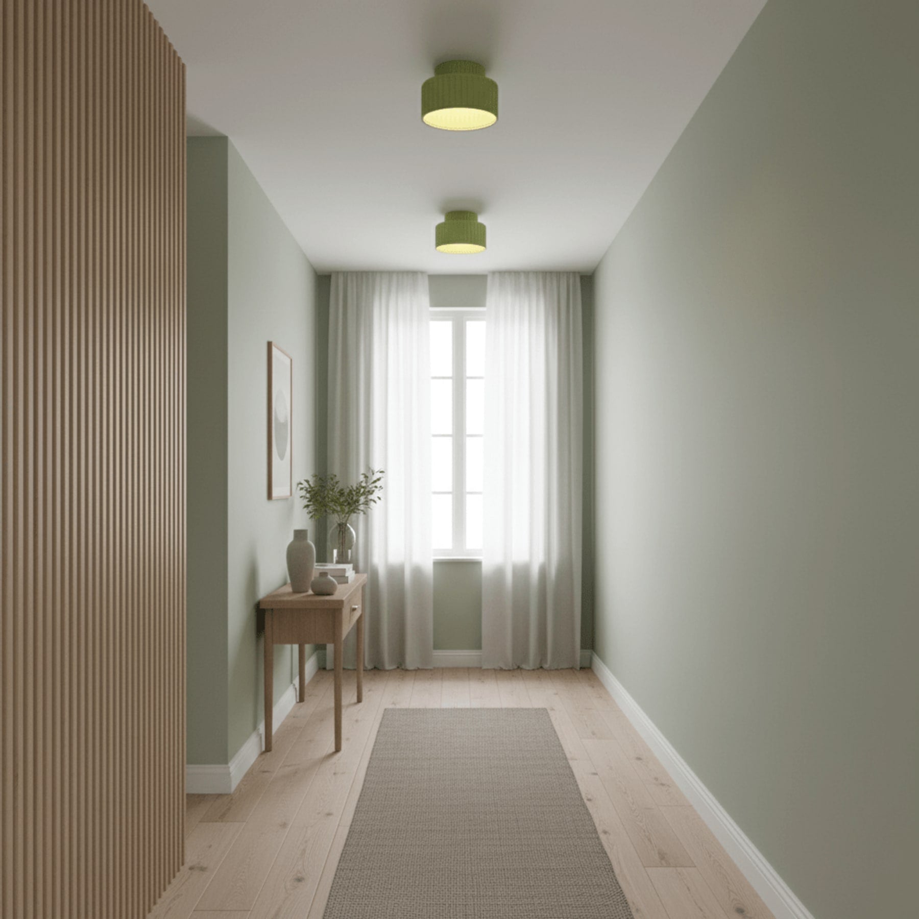 Modern Matte Resin Semi-Flush Ceiling Light | Three Colour Modes for Living Room Bedroom 5