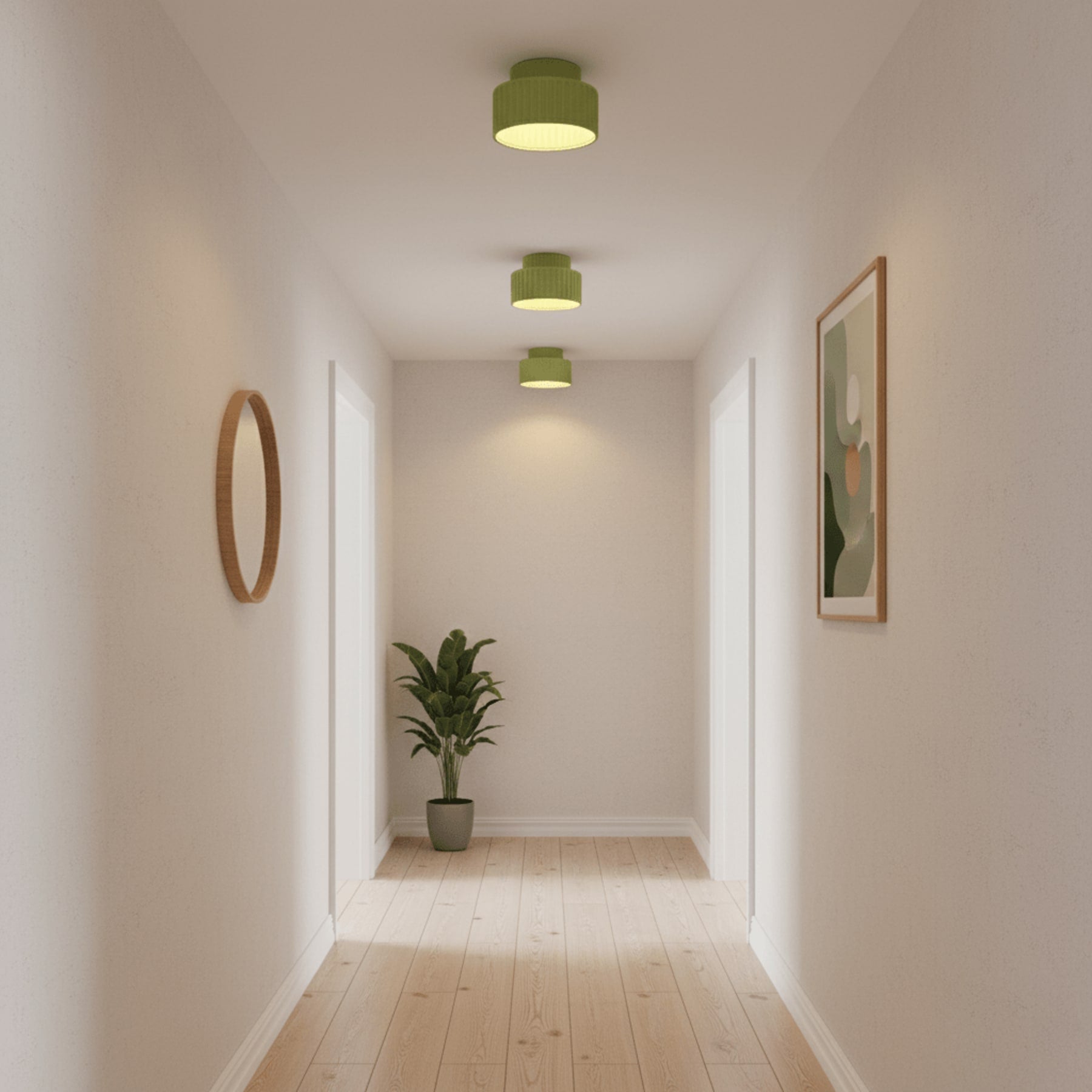 Modern Matte Resin Semi-Flush Ceiling Light | Three Colour Modes for Living Room Bedroom 6