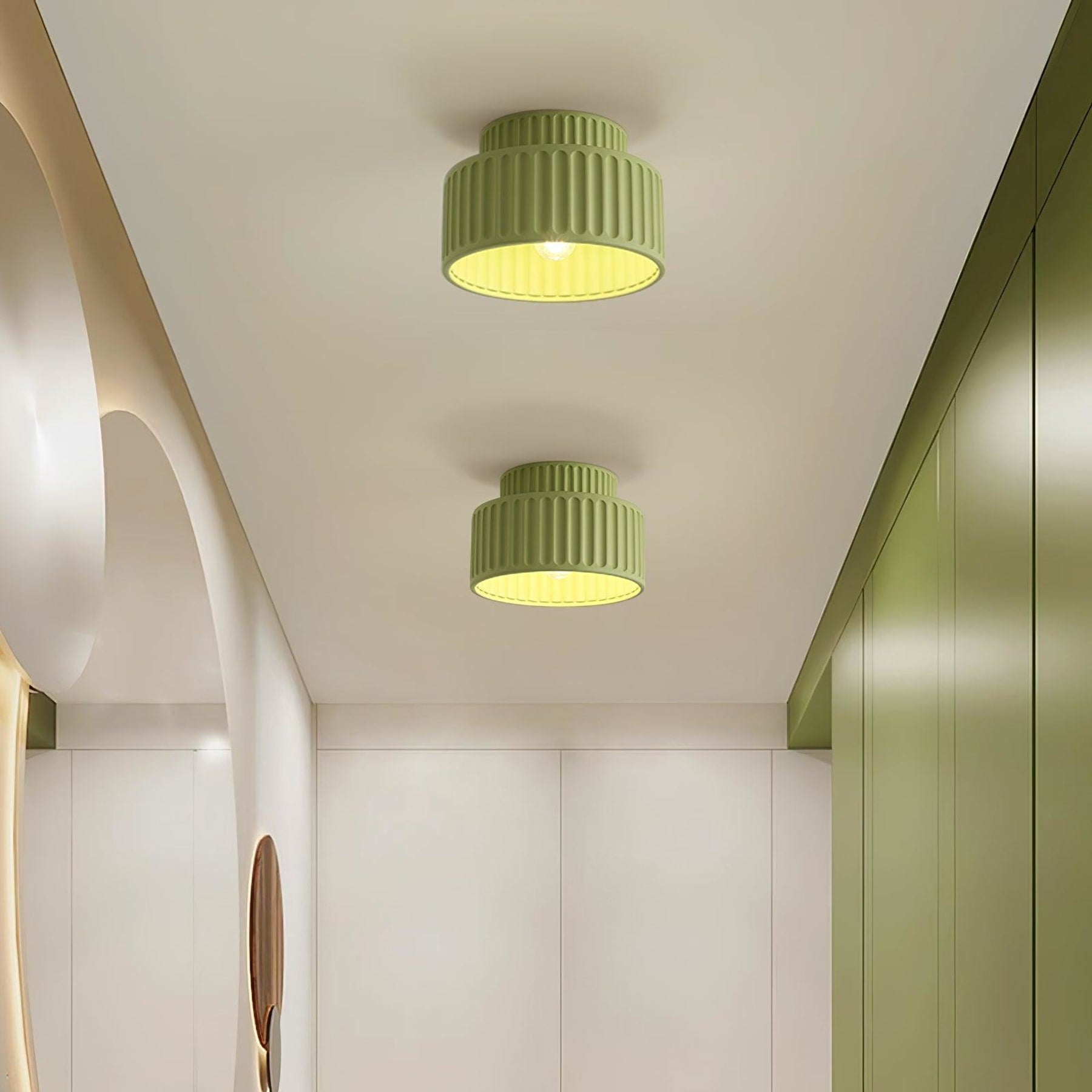 Modern Matte Resin Semi-Flush Ceiling Light | Three Colour Modes for Living Room Bedroom 8