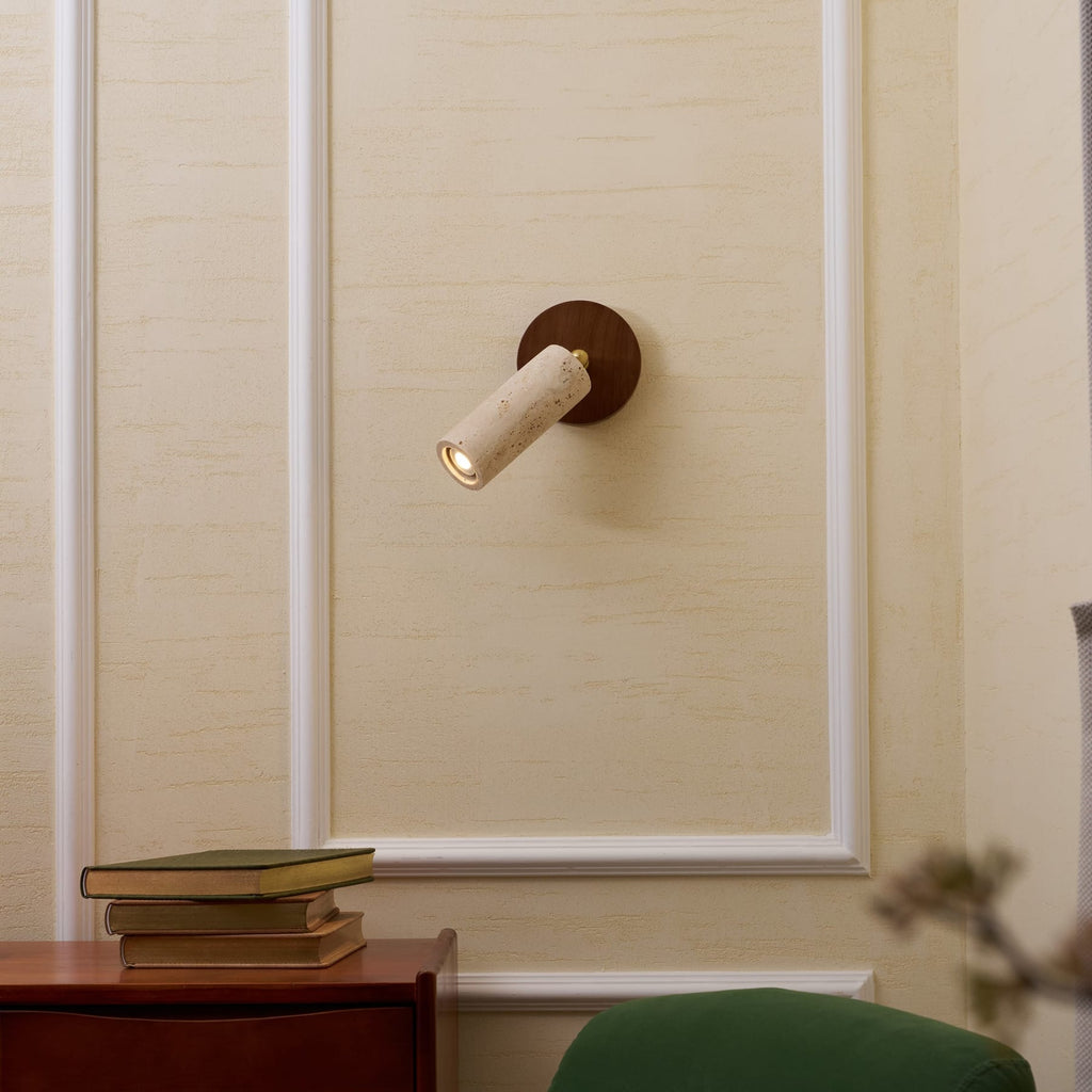 Modern Matte Travertine Wall Sconce | Warm LED Light for Living Room Bedroom 5