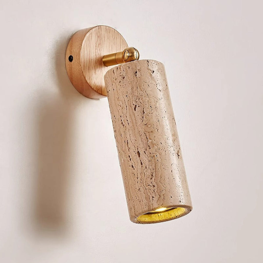 Modern Matte Travertine Wall Sconce | Warm LED Light for Living Room Bedroom 9