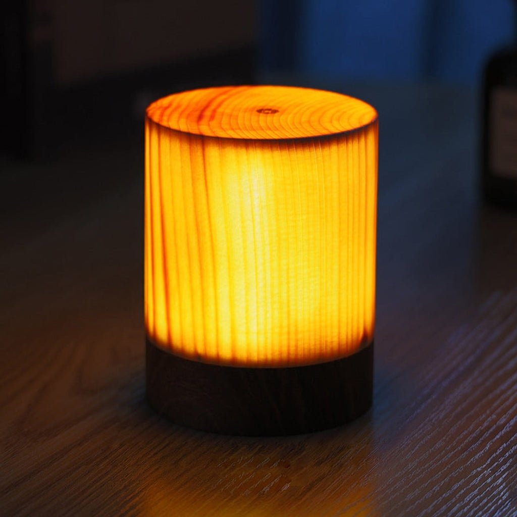 Modern Matte Wood Table Lamp | Battery Operated Cordless Light for Bedroom 6