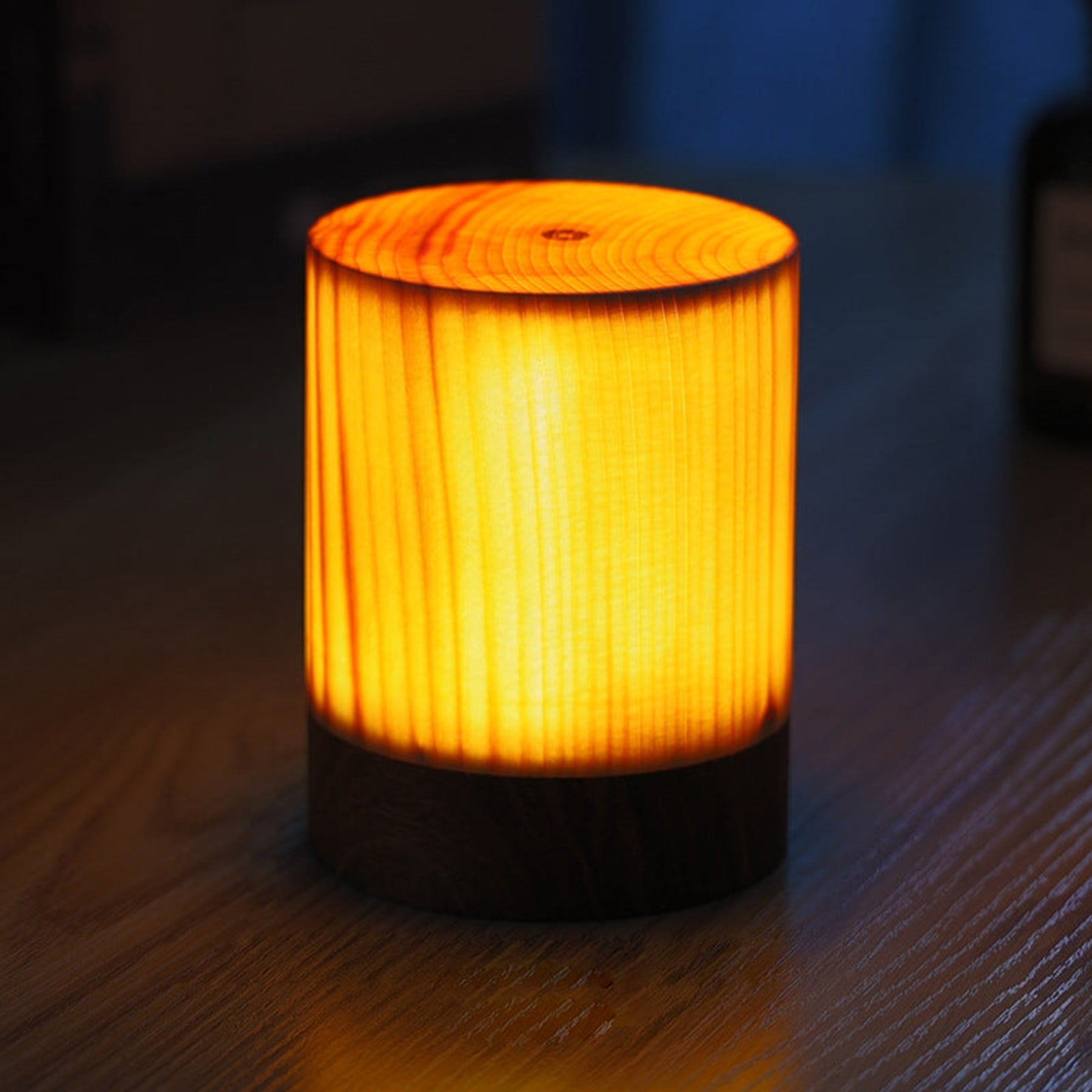 Modern Matte Wood Table Lamp | Battery Operated Cordless Light for Bedroom 6