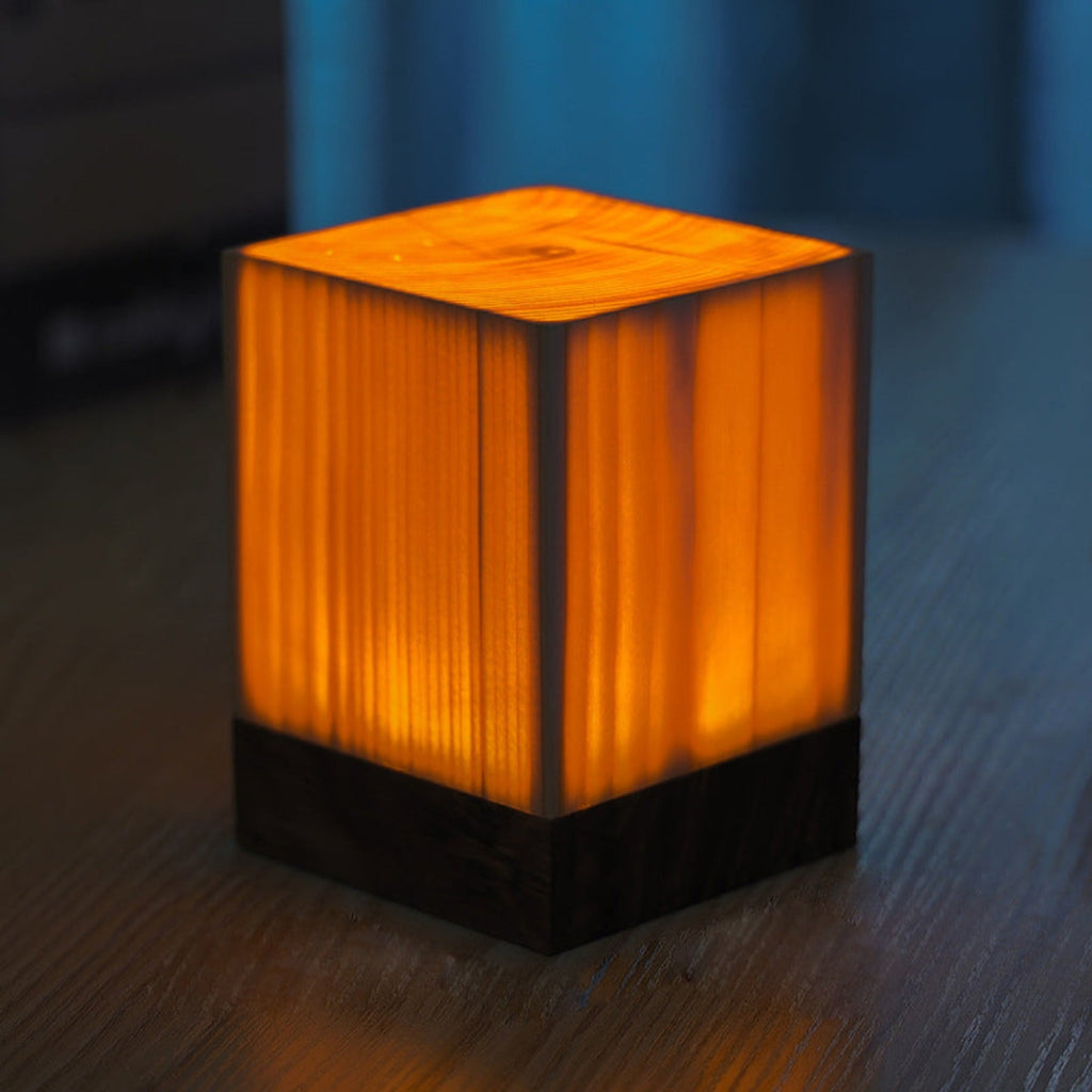 Modern Matte Wood Table Lamp | Battery Operated Cordless Light for Bedroom 7