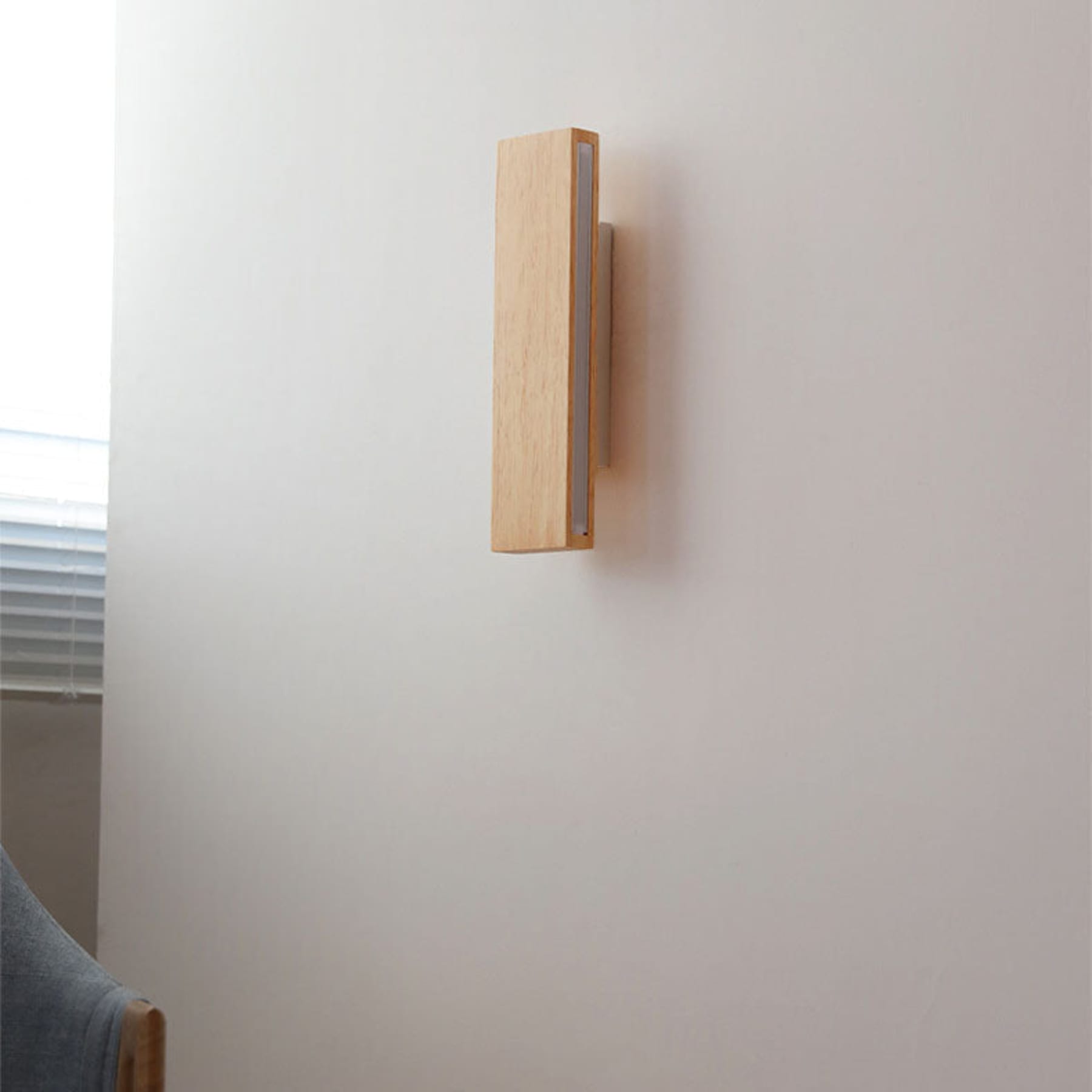 Modern Matte Wood Wall Sconce | Hardwired Light with Warm and Cool Options for Living Room and Bedroom 3