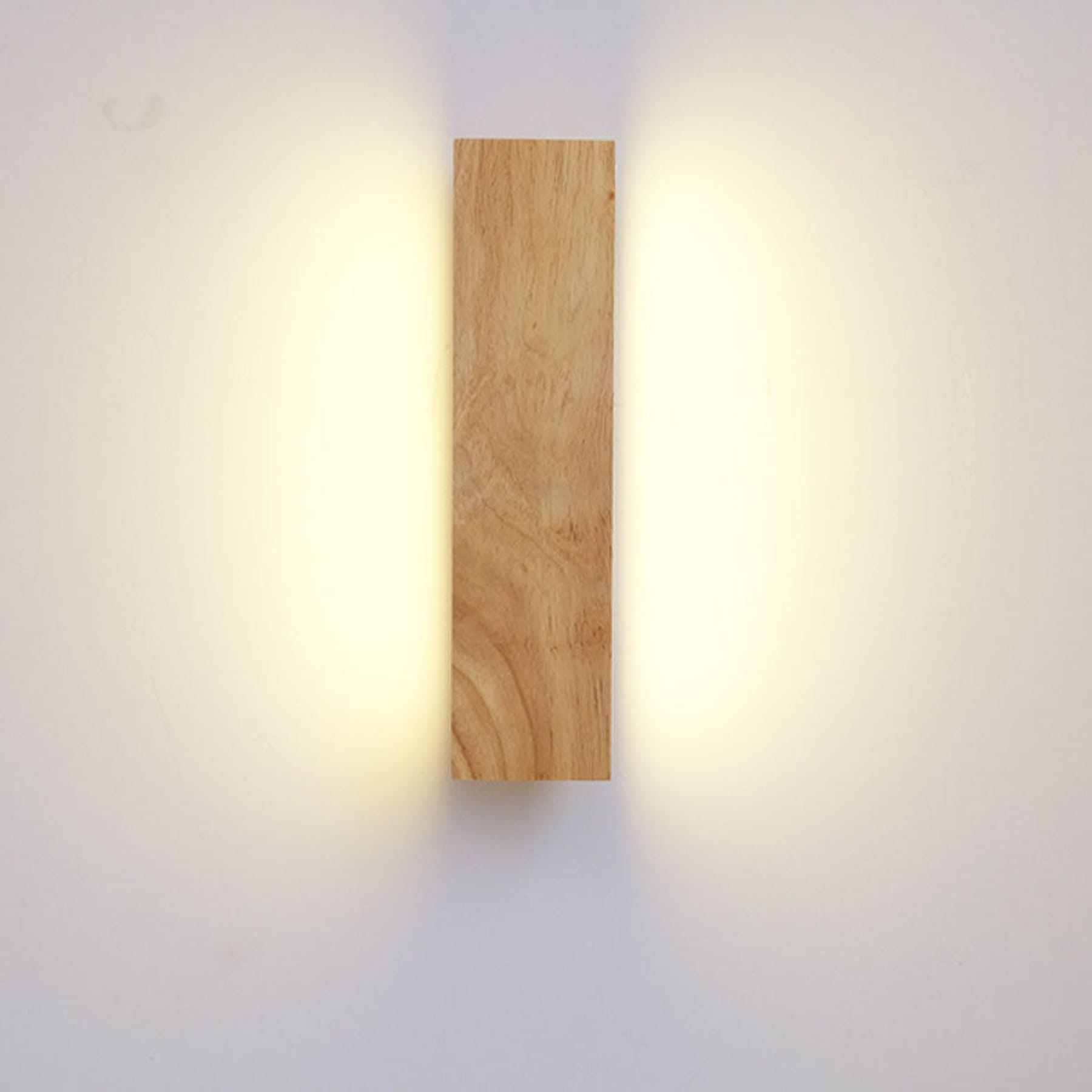 Modern Matte Wood Wall Sconce | Hardwired Light with Warm and Cool Options for Living Room and Bedroom 4