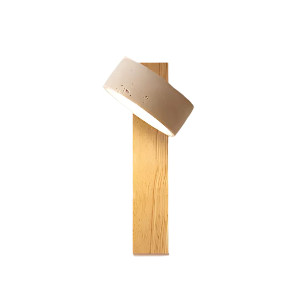 Modern Matte Wood Wall Sconce | Hardwired Lighting Fixture for Living Room 0