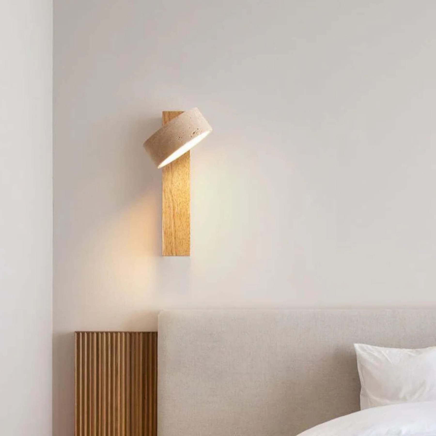 Modern Matte Wood Wall Sconce | Hardwired Lighting Fixture for Living Room 1