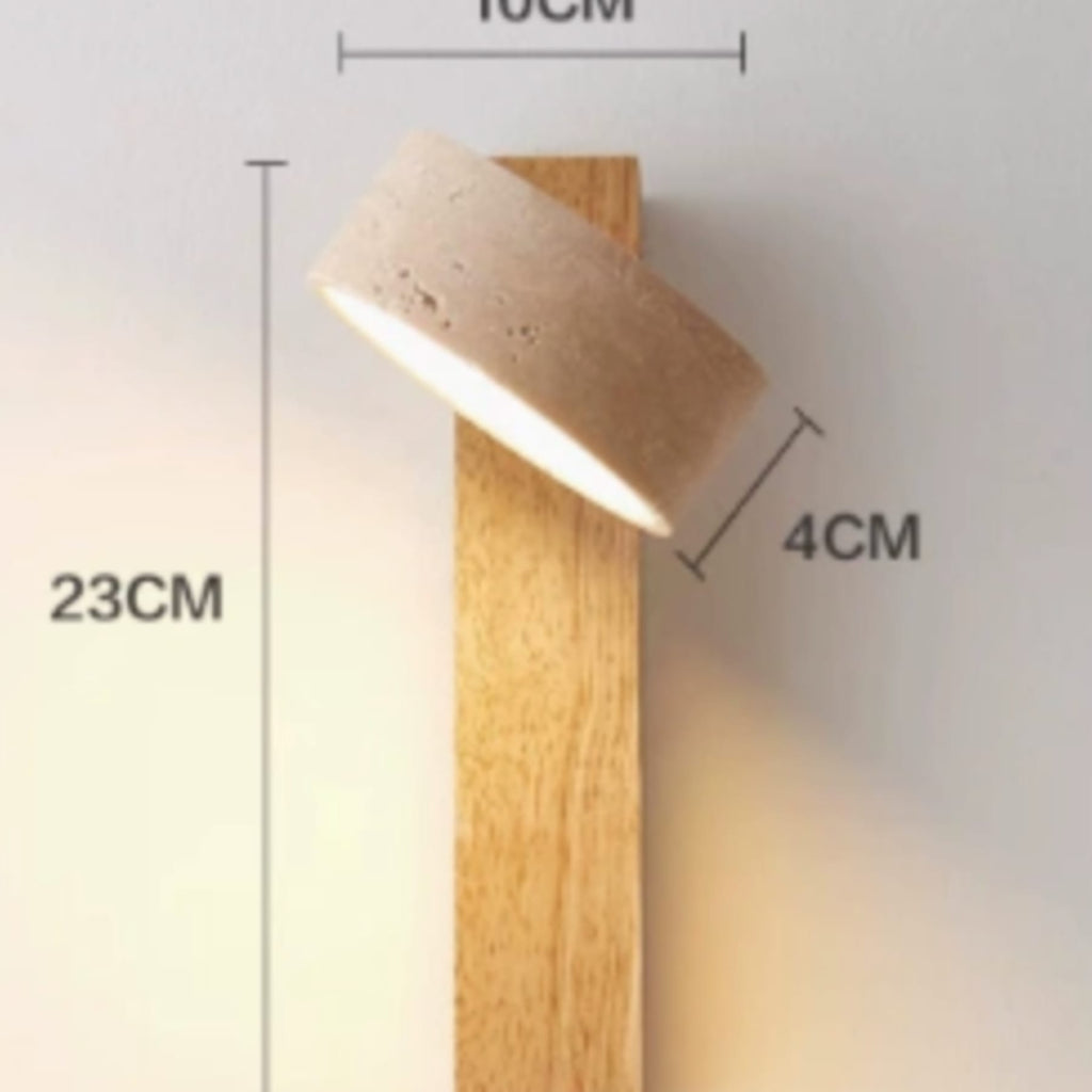 Modern Matte Wood Wall Sconce | Hardwired Lighting Fixture for Living Room 2