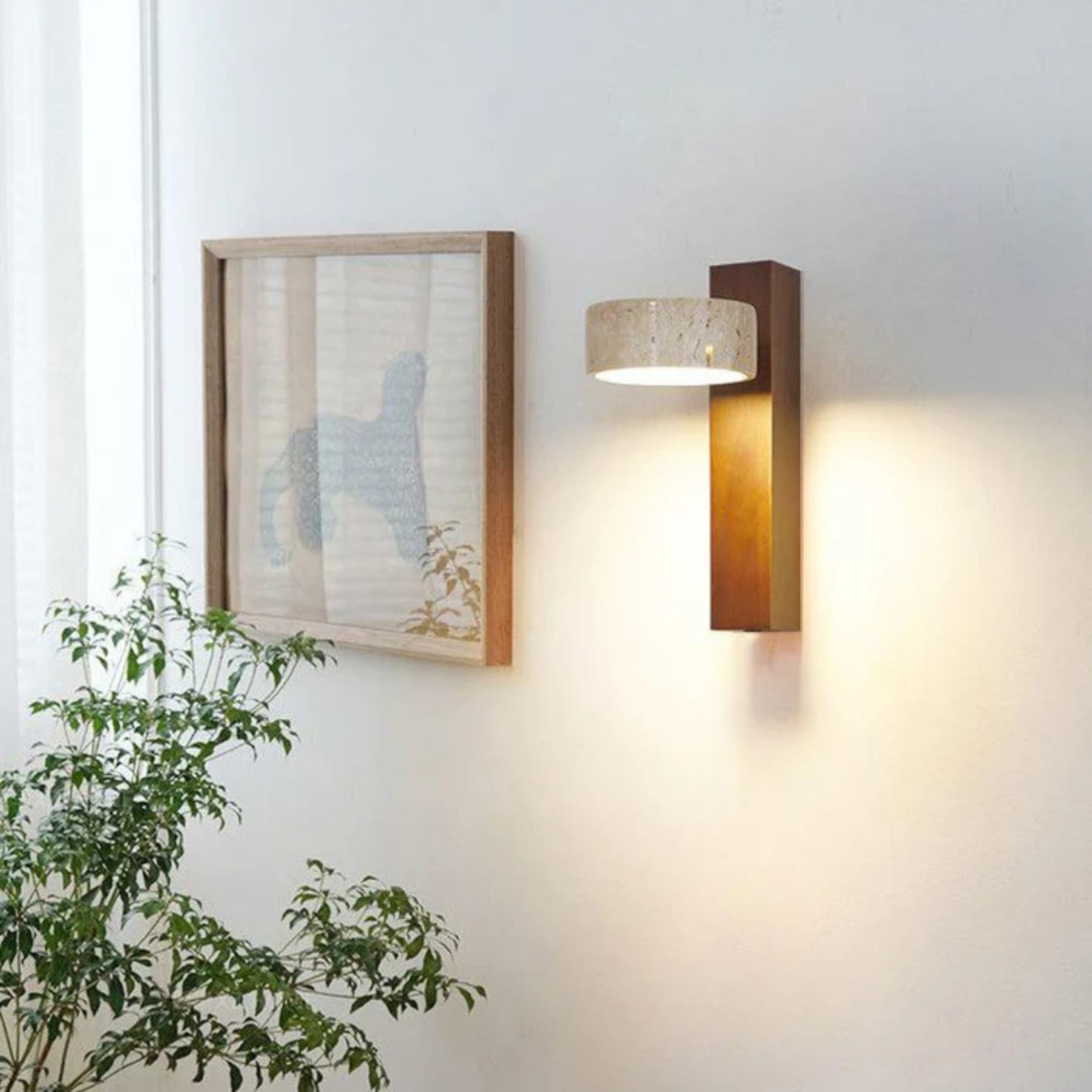 Modern Matte Wood Wall Sconce | Hardwired Lighting Fixture for Living Room 4