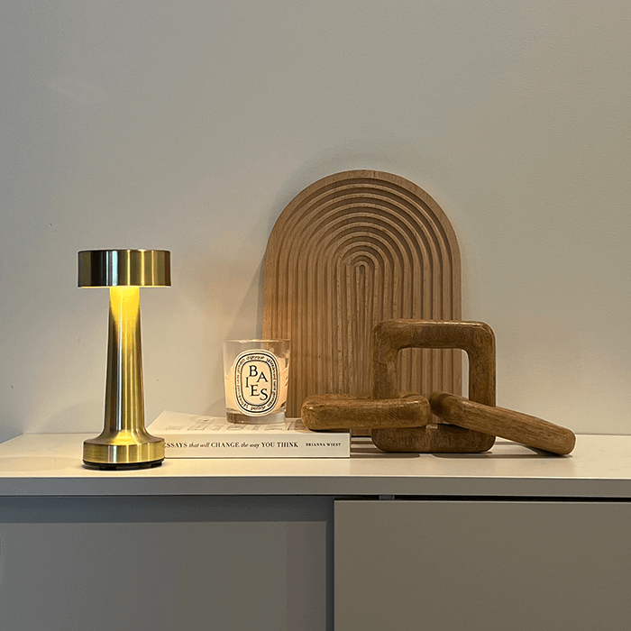 Modern Metal Cordless Table Lamp | Rechargeable LED Light for Desk or Nightstand 4