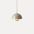 Modern Metal Dome Shade Pendant Light with Floating Globe Diffuser | Hardwired E26/E27 Bulb Compatible for Dining Room 0