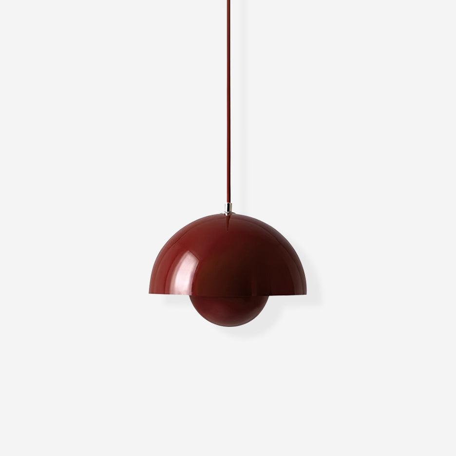 Modern Metal Dome Shade Pendant Light with Floating Globe Diffuser | Hardwired E26/E27 Bulb Compatible for Dining Room 1