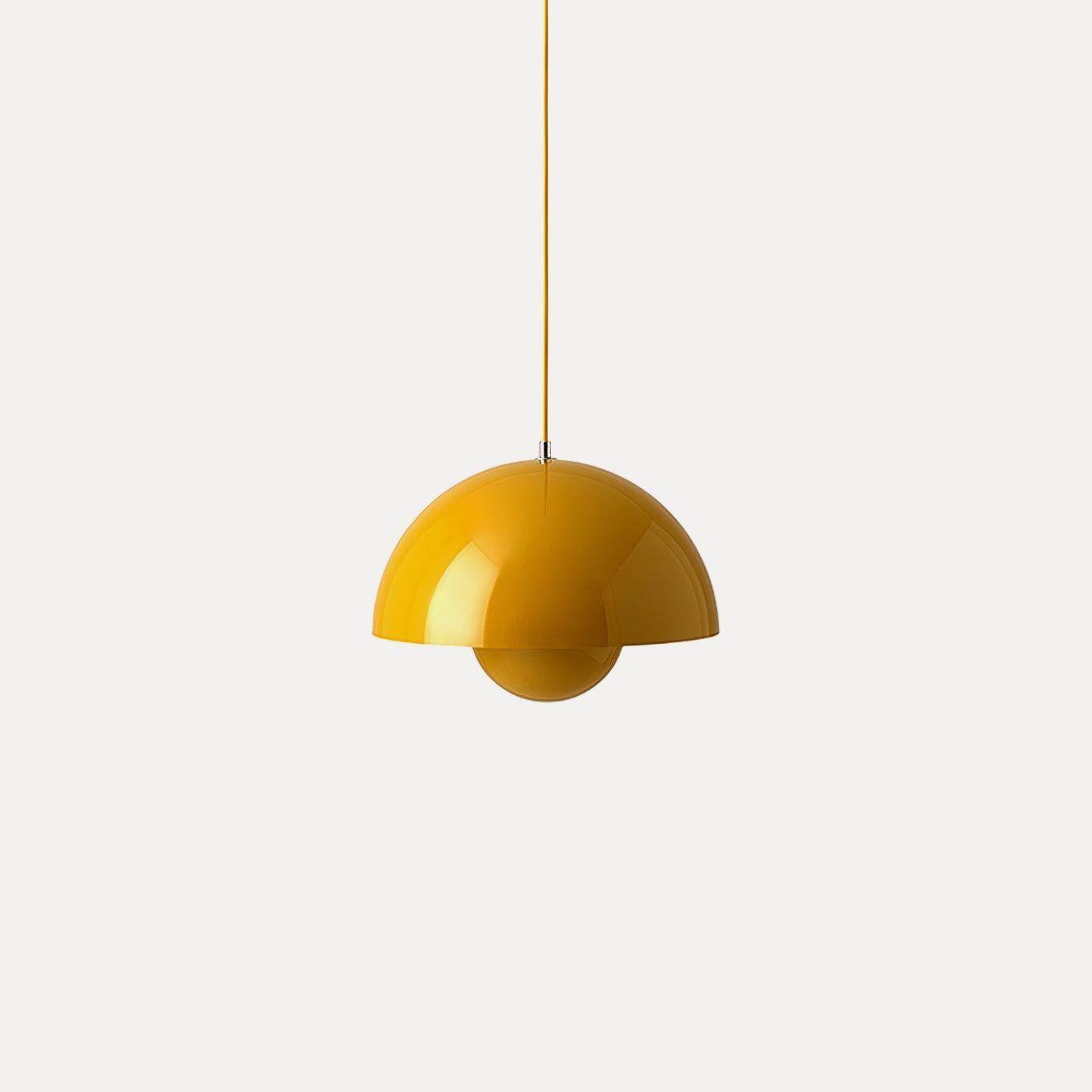 Modern Metal Dome Shade Pendant Light with Floating Globe Diffuser | Hardwired E26/E27 Bulb Compatible for Dining Room 12