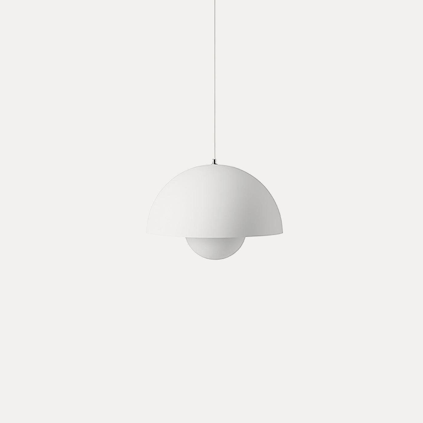 Modern Metal Dome Shade Pendant Light with Floating Globe Diffuser | Hardwired E26/E27 Bulb Compatible for Dining Room 14
