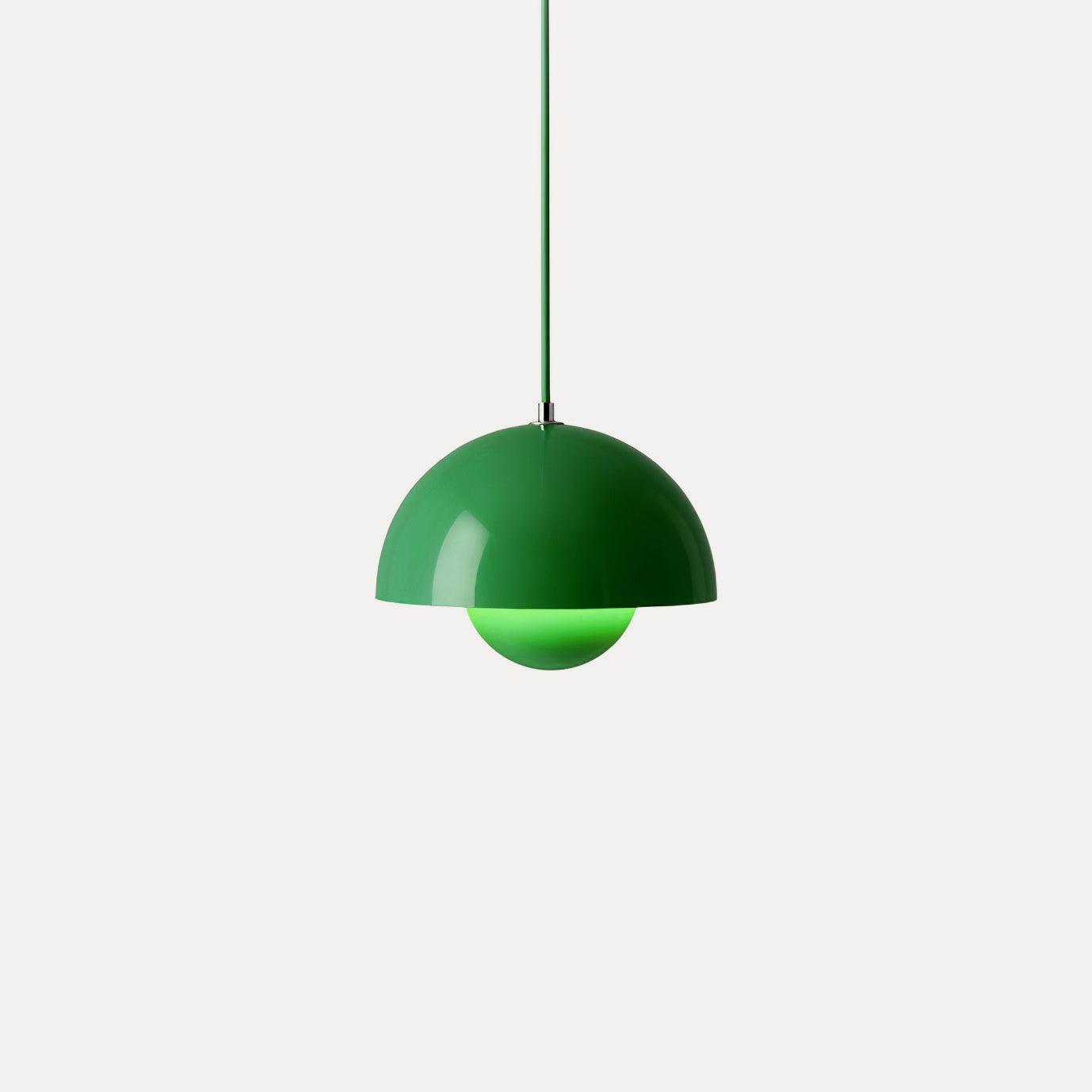 Modern Metal Dome Shade Pendant Light with Floating Globe Diffuser | Hardwired E26/E27 Bulb Compatible for Dining Room 15