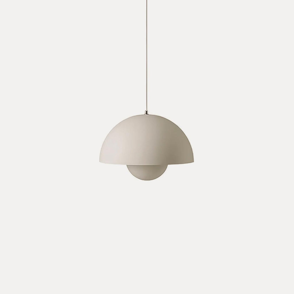 Modern Metal Dome Shade Pendant Light with Floating Globe Diffuser | Hardwired E26/E27 Bulb Compatible for Dining Room 17