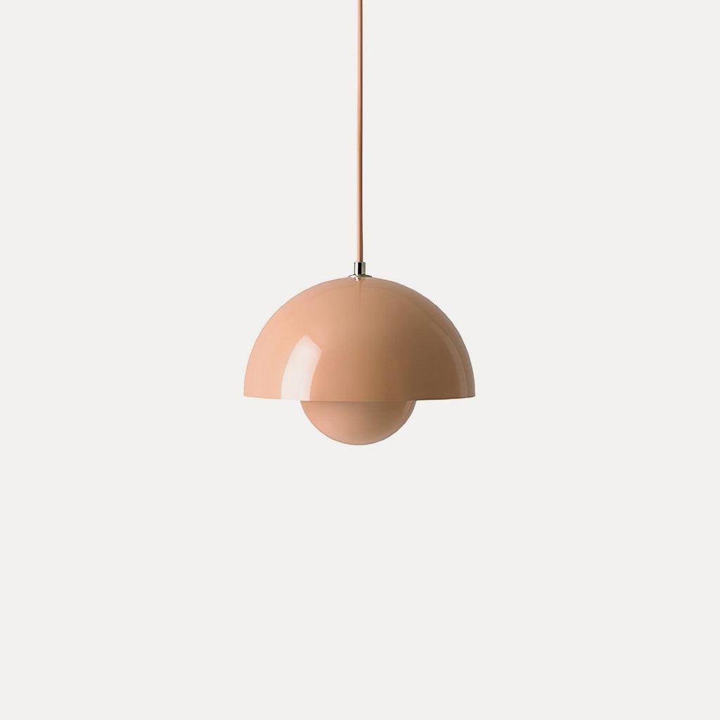 Modern Metal Dome Shade Pendant Light with Floating Globe Diffuser | Hardwired E26/E27 Bulb Compatible for Dining Room 18
