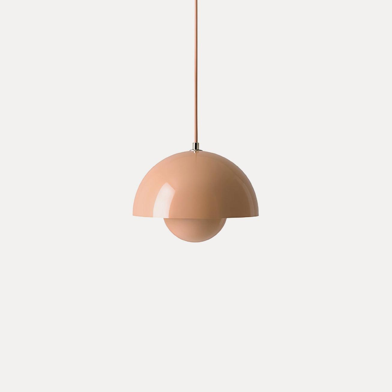 Modern Metal Dome Shade Pendant Light with Floating Globe Diffuser | Hardwired E26/E27 Bulb Compatible for Dining Room 18