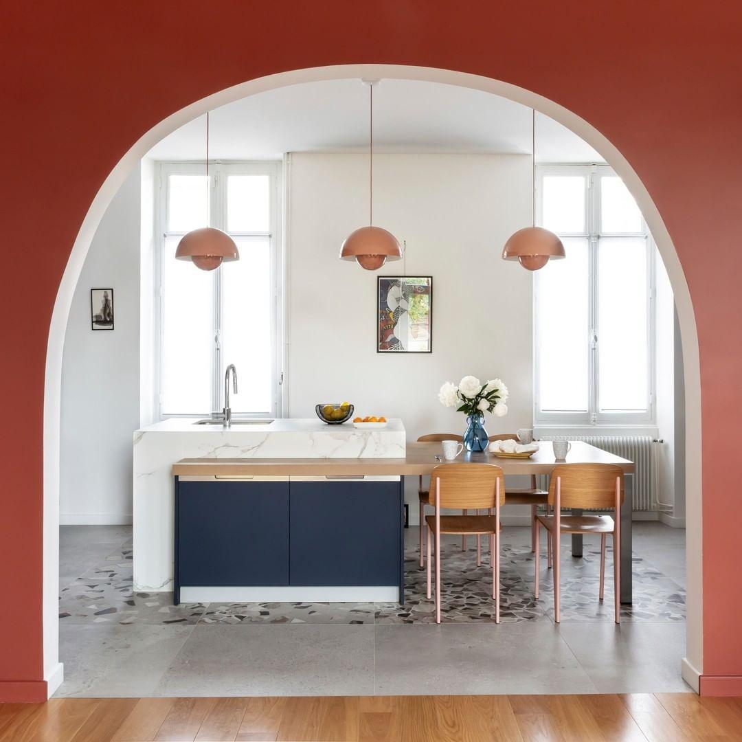 Modern Metal Dome Shade Pendant Light with Floating Globe Diffuser | Hardwired E26/E27 Bulb Compatible for Dining Room 2