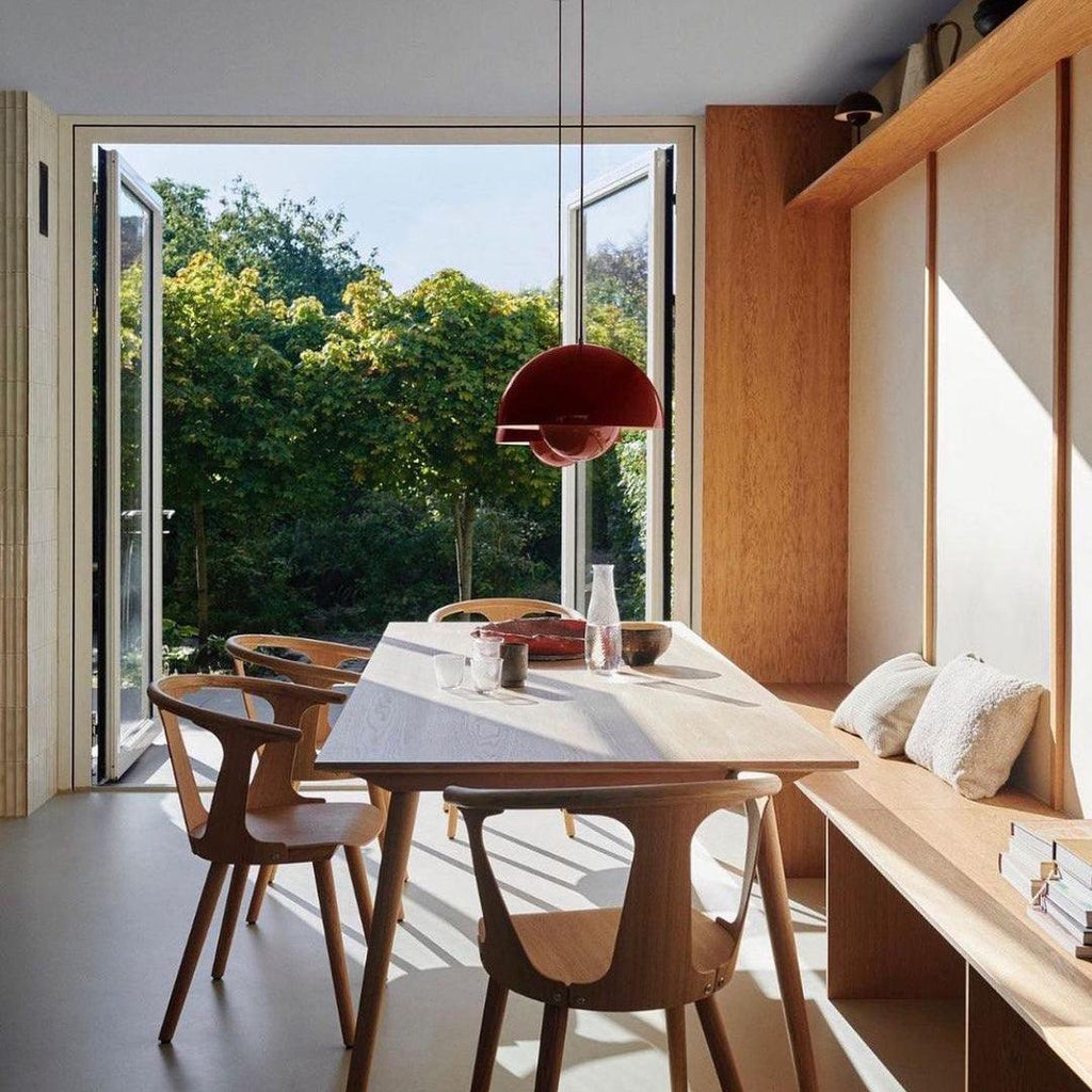 Modern Metal Dome Shade Pendant Light with Floating Globe Diffuser | Hardwired E26/E27 Bulb Compatible for Dining Room 7