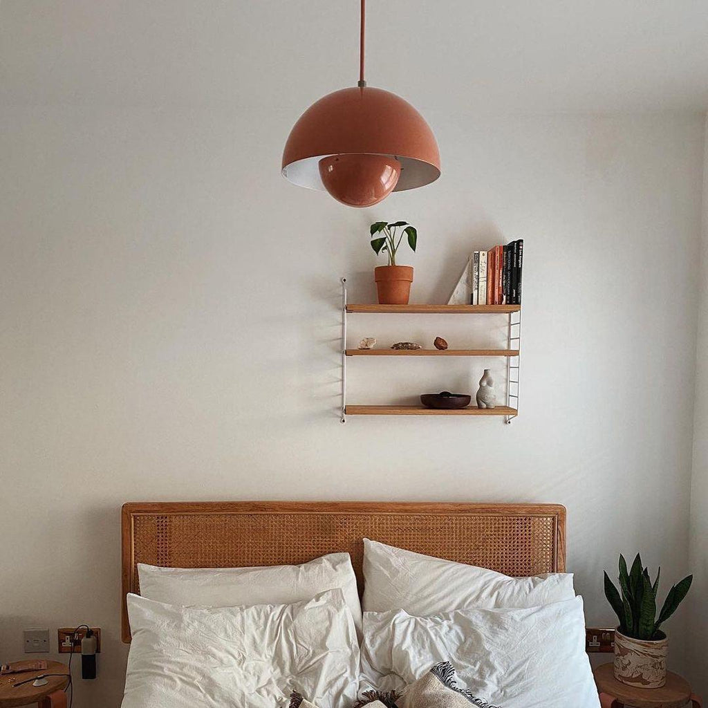 Modern Metal Dome Shade Pendant Light with Floating Globe Diffuser | Hardwired E26/E27 Bulb Compatible for Dining Room 8