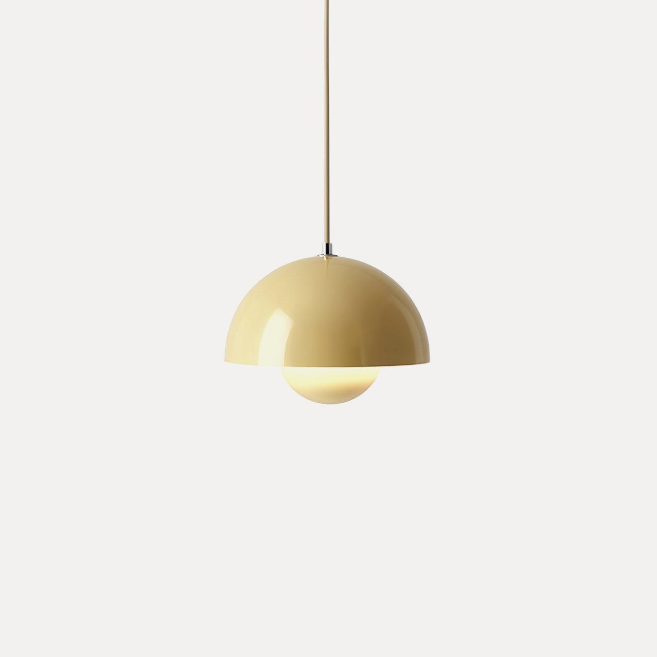 Modern Metal Dome Shade Pendant Light with Floating Globe Diffuser | Hardwired E26/E27 Bulb Compatible for Dining Room 9