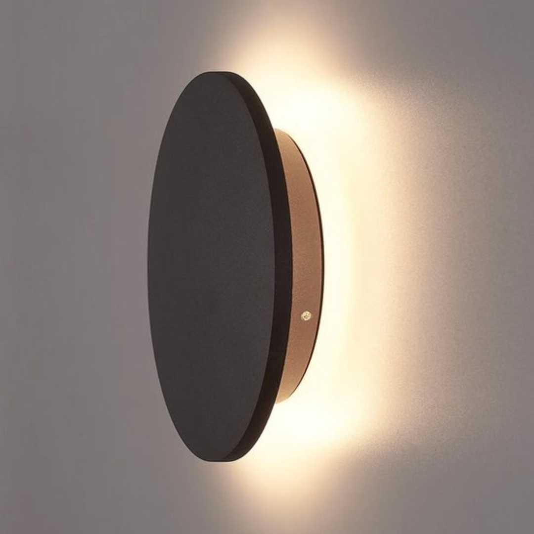 Modern Metal Round LED Wall Sconce | Backlit Halo Glow for Hallway Bedroom Living Room 5