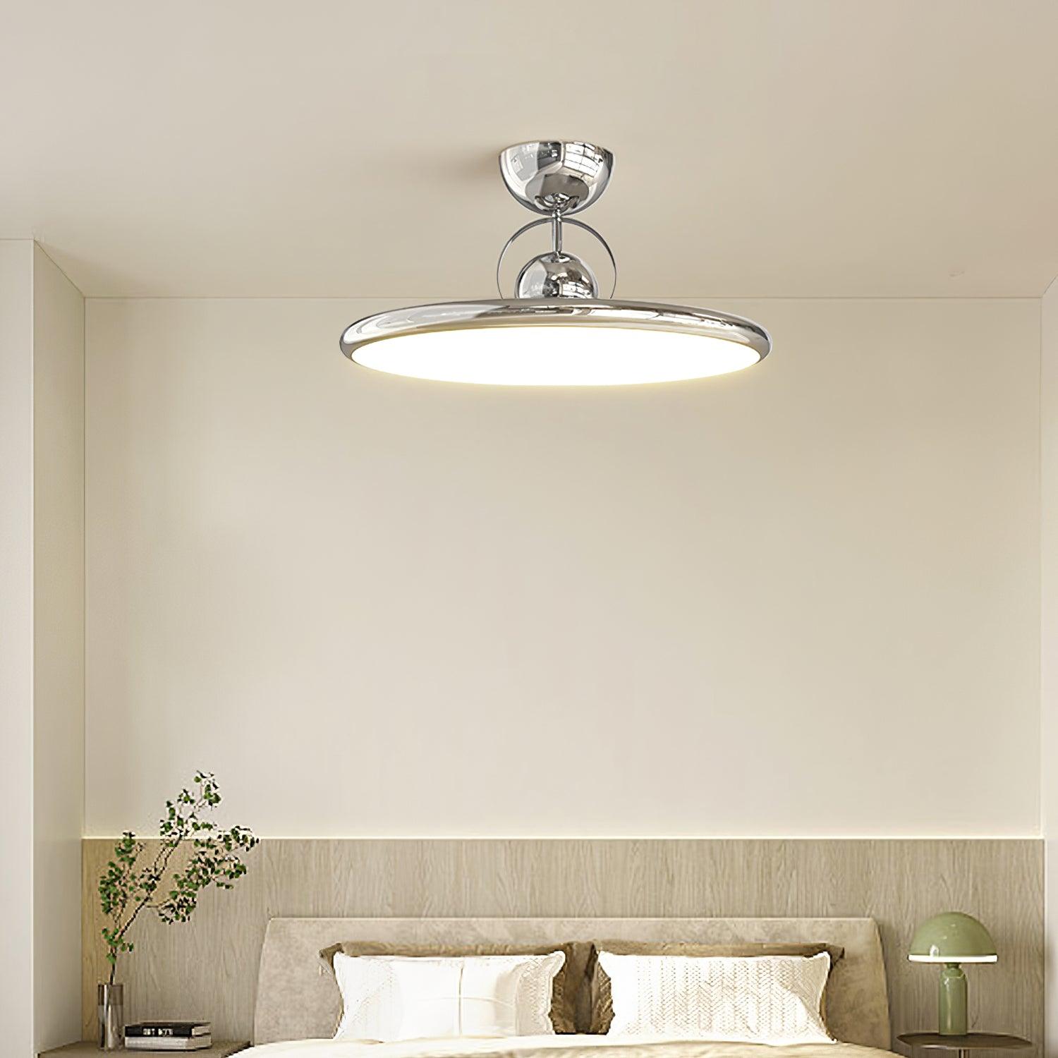 Modern Metal and Acrylic Ceiling Light | Integrated LED Floating Disc for Living Room 3