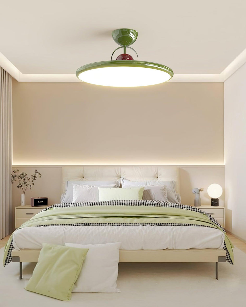 Modern Metal and Acrylic Ceiling Light | Integrated LED Floating Disc for Living Room 4