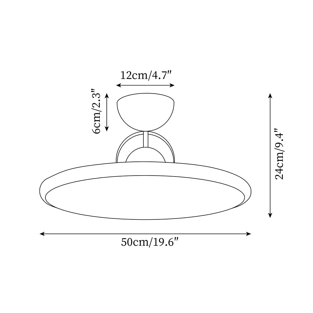 Modern Metal and Acrylic Ceiling Light | Integrated LED Floating Disc for Living Room 5