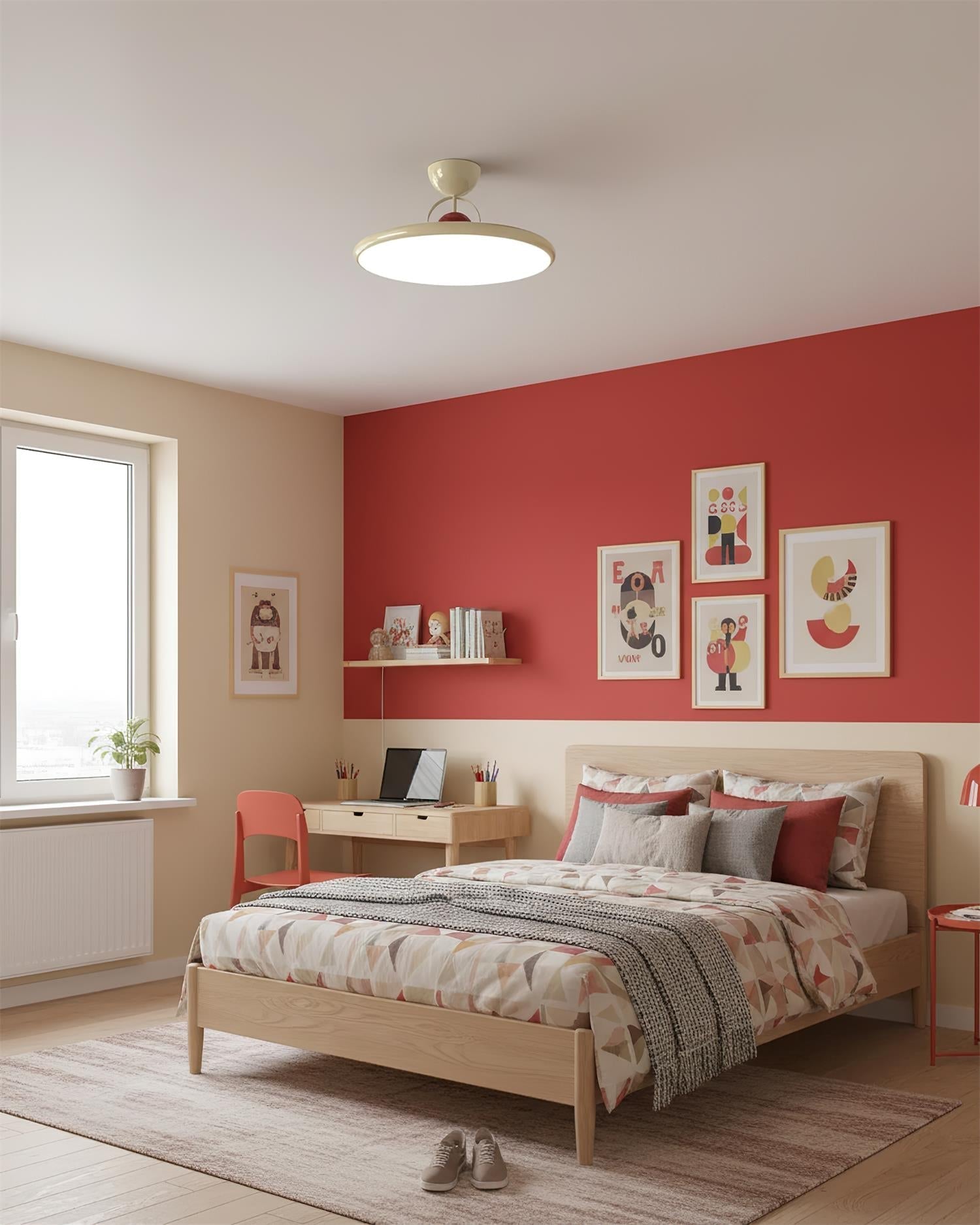 Modern Metal and Acrylic Ceiling Light | Integrated LED Floating Disc for Living Room 6