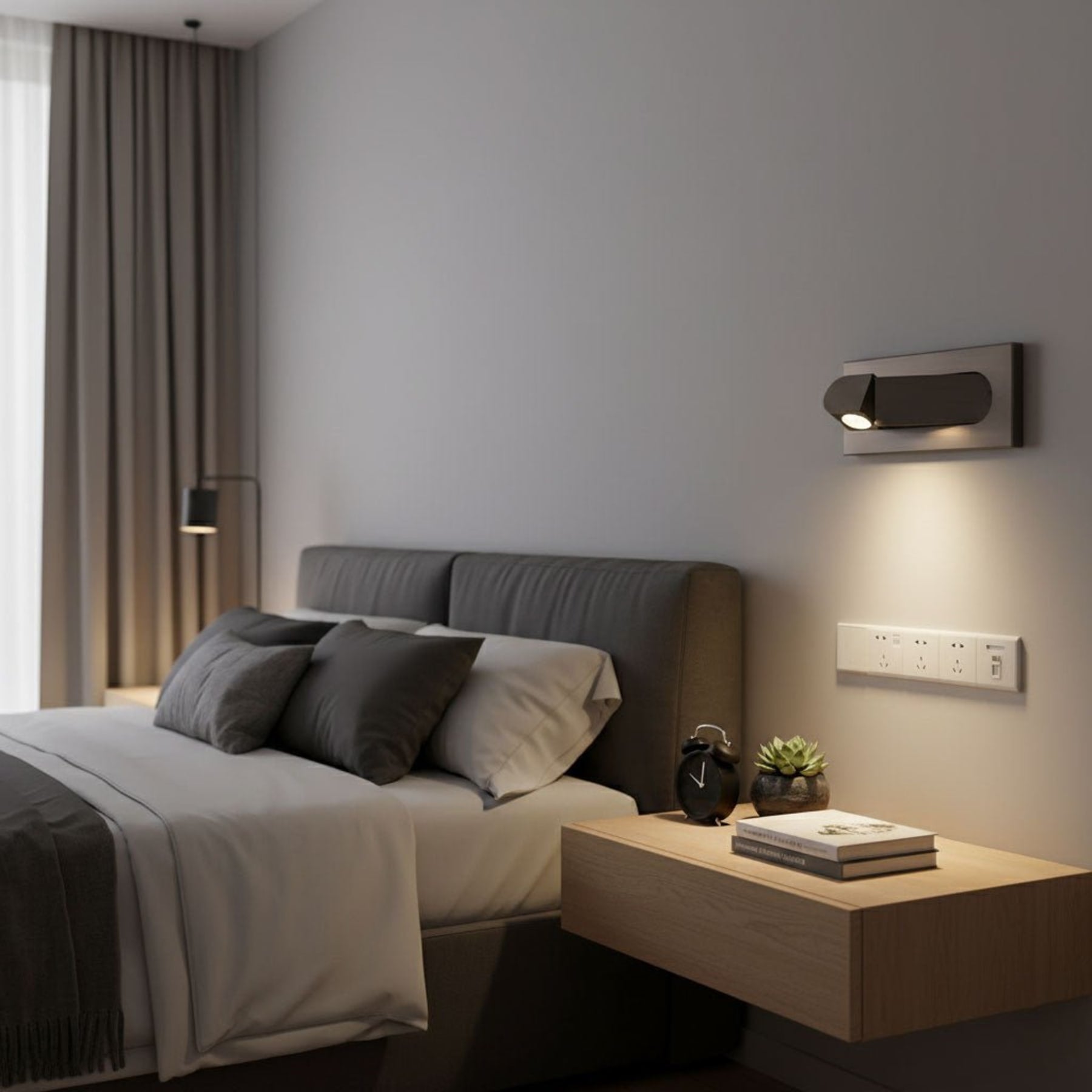 Modern Metallic Aluminium Wall Sconce | Hardwired Multi-Colour Light for Bedroom and Living Room 8