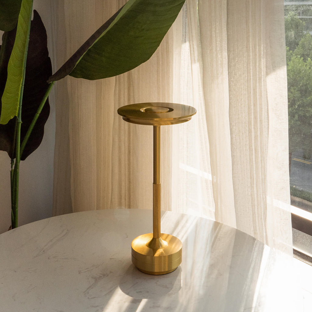 Modern Metallic Cordless Table Lamp | Dimmable LED with Adjustable Colour Temperature for Living Room 1