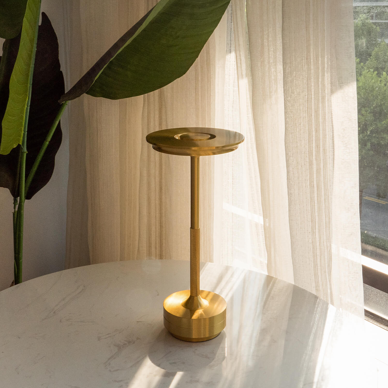 Modern Metallic Cordless Table Lamp | Dimmable LED with Adjustable Colour Temperature for Living Room 1
