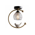 Modern Satin Brass Flush Mount Ceiling Light | Compact 23cm Fixture for Living Room 0