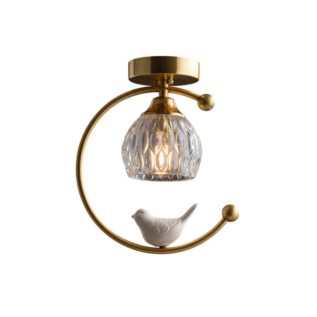 Modern Satin Brass Flush Mount Ceiling Light | Compact 23cm Fixture for Living Room 12