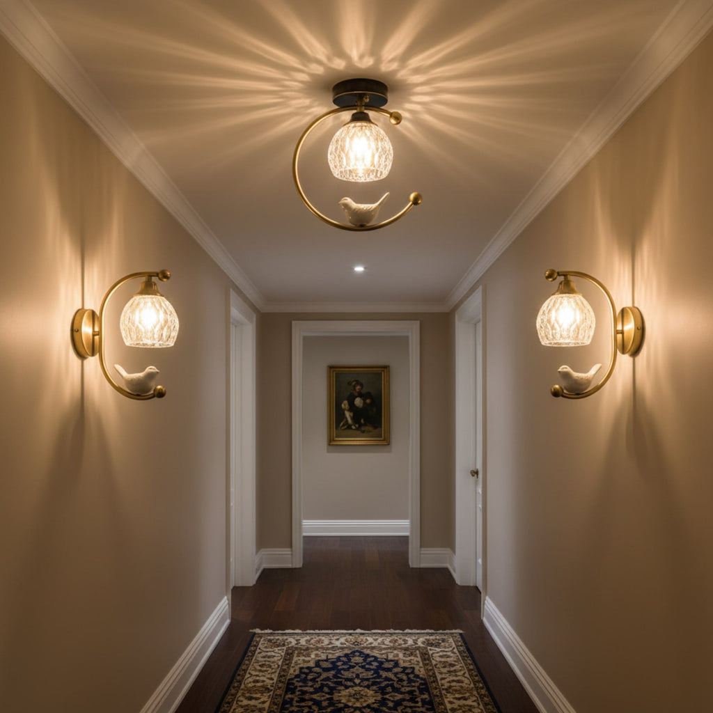 Modern Satin Brass Flush Mount Ceiling Light | Compact 23cm Fixture for Living Room 3