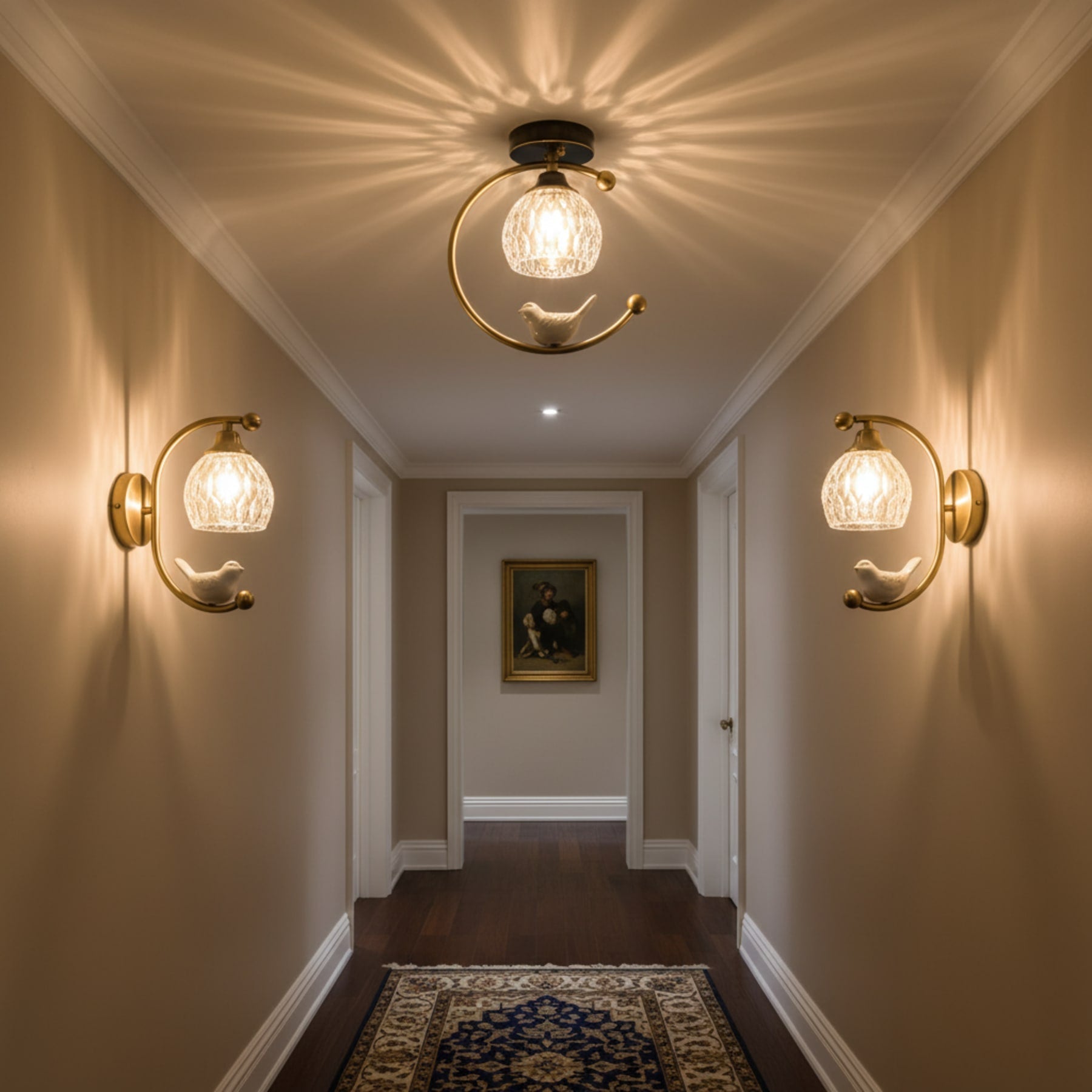 Modern Satin Brass Flush Mount Ceiling Light | Compact 23cm Fixture for Living Room 3