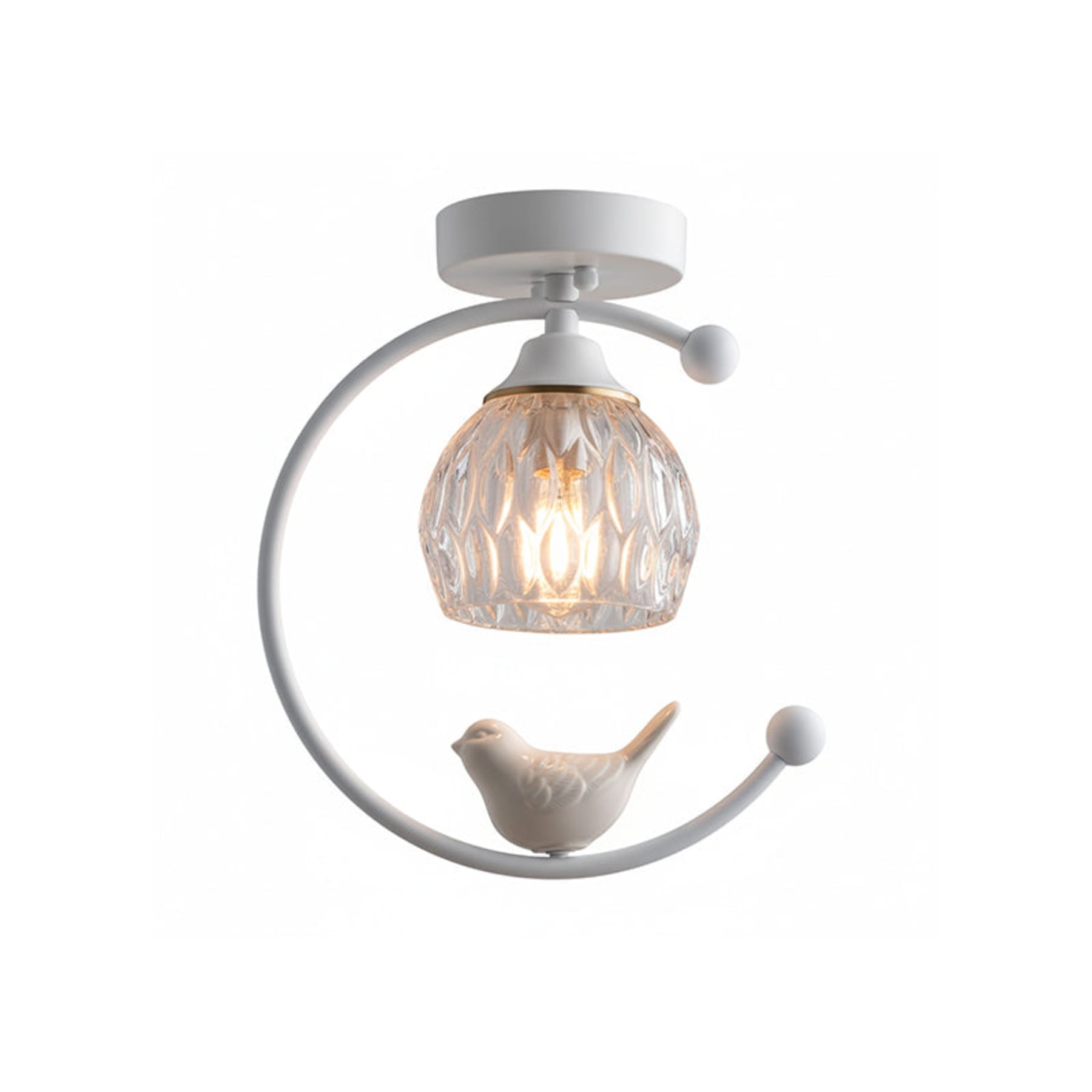 Modern Satin Brass Flush Mount Ceiling Light | Compact 23cm Fixture for Living Room 9
